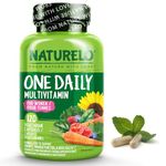 NATURELO One Daily Multivitamin for Women - Energy Support - Whole Food Supplement to Nourish Hair, Skin, Nails - Non-GMO - No Soy - Gluten Free - 120 Capsules | 4 Month Supply