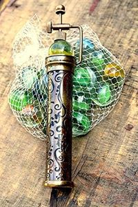 Antique Brass Kaleidoscope Marble Eyepiece Antique Look Handcrafted Kaleidoscope for Adult and Kids Twist Marble Kaleidoscope by Art Gift Decro