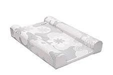 SuperSnug Luxury Anti-Roll Wedge Inclined Baby Changing Mat, Grey/White, Waterproof, Wipe Clean, Non-Toxic PVC Raised bolsters from Birth Upwards