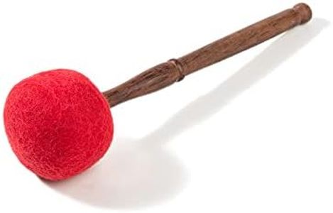 Drum Mallet Wool Felted Drum Stick - 9 Inches Wool Mallet for Gongs & Large Singing Bowls by Himalayan Bazaar