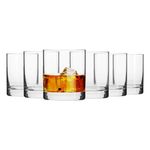 KROSNO Whiskey Tumbler Glasses | Set of 6 | 10.1 oz | Blended Collection | Perfect for Home, Restaurants and Parties | Dishwasher Safe