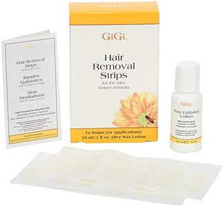 GiGi Hair Removal Strips | For the Face | Pre-Waxed with GiGi All-Purpose Honee Formula, 12 Strips