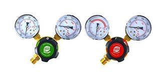 (Oxygen + Acetylene) - SUA - Oxygen and Acetylene Regulators Welding Gas Gauges -Pair - Rear Entry - LDP series