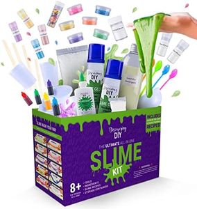 Discovering DIY Slime Kit for Girls and Boys - 52-Piece Slime Making Kit for Kids w/Craft Supplies - Makes Unicorn, Cloud, Butter, Galaxy, Mermaid and Slime for Kids