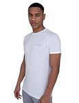 TCA Men's Stamina Short Sleeve Lightweight Running T-Shirt with Zip Pocket - White, M