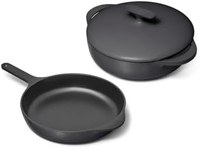 Caraway 10.5" Cast Iron Skillet and 3.5 qt Braiser Pan Duo