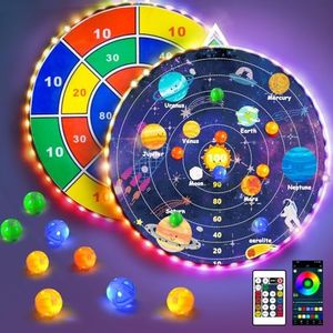 2 in 1 29" Large LED Dart Board for Kids Games with 12 LED Sticky Balls，Carnival Games for Indoor & Outdoor for Kids,APP Control Kids Games,Gifts for 3-12 Year Old boy and Girls Kids Games