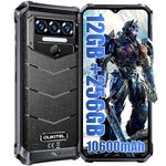 OUKITEL WP38 Rugged Smartphone 2024-12GB+256GB/1TB Expansion 10600mAh Octa-Core Rugged Phone, 6.52''HD+ 13MP Camera Android 13 Indestructible Phone, IP68/IP69K/Face ID/Fingerprint/NFC/OTG/GPS Black