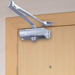 Godrej Door Controls I Hercules Door Closer I for Wooden, Aluminum & Metal Doors I for Left & Right Handed Doors I Compact Design I Door Weight Upto 60 KG I 3 Years warrenty I Sliver Finish