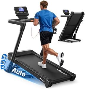 MERACH Laufband Für Zuhause mit Steigung, 18% Automatische Neigung, 1-14km/h Laufband Klappbar, 3.5HP Walking Pad, Treadmill for Home Max 159KG, 46 * 120CM, Laufbänder APP mit 12 Trainingsprogrammen