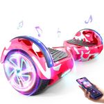 6.5” Hoverboard for Kids Ages 6-12, Bluetooth Hover Board with Light & Non-slip Footpads