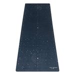 YOGA DESIGN LAB | The Travel Yoga Mat 1.5mm | All-in-ONE Mat & Towel | Ideal for Hot Yoga, Power, Bikram, Ashtanga, Sweat | Lightweight, Foldable, Eco Luxury, with Carrying Strap! (Celestial)