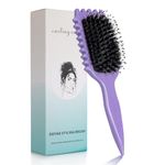 NILUTO Curl Defining Brush, Curly Hair Brush Curl Brush for Curly Hair, Curl with Prongs Define Styling Brush, Shaping and Defining Curls For Women Men Less Pulling and Curl Separation (1Pcs Purple)