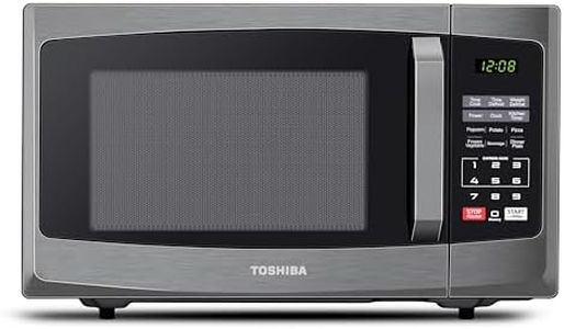 Toshiba 800w 23L Microwave Oven with Digital Display, Auto Defrost, One-touch Express Cook with 6 Pre-Programmed Auto Cook, and Easy Clean - Black - ML-EM23P(BS)