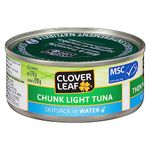 Clover Leaf Chunk Light Skipjack Tuna In Water - 170g, 24 Count - Canned Tuna - High In Protein - 13g Of Protein Per 55g Serving - 100% Wild-Caught And Traceable Tuna - Trace My Catch