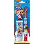 Paw Patrol Oral Care Travel Kit Contains Strawberry Flavour Toothpaste and Toothbrush with Protection Cap, Suction Cup, Comfortable Handle and Soft Bristles for Kids