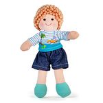 Bigjigs Toys, Robin Doll (30cm), Toddler Toys, Bigjigs Doll, Rag Doll, Soft Toys, Dolls, Toys For 1 Year Old Girls & Boys, Baby Dolls, Plush Toy, Baby Girl & Boy Gifts