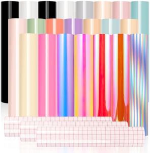 VINYL FROG Confezione di vinile adesivo permanente lucido, 30,5 x 30,5 cm, 25 fogli/confezione, colori assortiti, in vinile, funziona con Silhouette Cameo, Cricut e altri taglierini, design fai da te