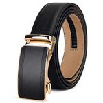 28"-68"Men's Leather Ratchet Dress Belt Big And Tall With Automatic Buckle