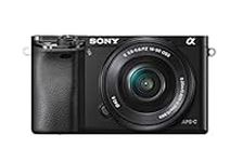 Sony A6000 Interchangeable Lens Digital Camera with SELP1650 Lens Kit - Black (24.3MP) (Renewed)