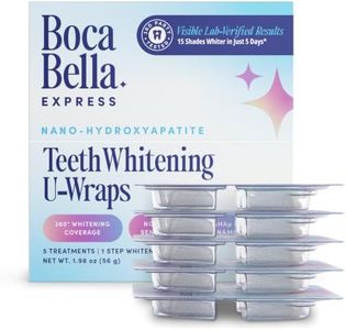 Teeth Whitening U-Wraps - 15% Hydrogen Peroxide & Nano-Hydroxyapatite - Enamel Safe for Sensitive Teeth - Up to 23 Shades Whiter - 5 Treatments