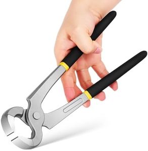 Hoof Nippers for Horses Goats Sheep and Pigs, 12 Inch Heavy Duty Farrier Tools for Thick Hooves, Nail Puller & End Cutting Pliers, Ergonomic Comfortable Grip Steel Trimmer for Small Livestock & Foal