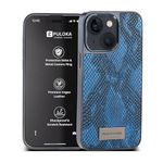 PULOKA Crocodile Texture Phone Case - Compatible with iPhone 15 - Ultra Hybrid Back Cover Luxury Case - Electroplated Sides - Camera Protetection & Raised Edges - Blue