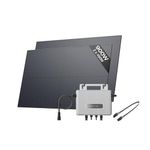 ECOFLOW STREAM Balcony Solar System, 800W Micro Inverter, 2 × 450W Solar Panels, Smart Grid-Feed Inverter with Wi-Fi & App Control for Balcony, Garden, Roof & Vertical Walls