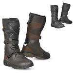 MAXIMO-MOTO Motorbike Boots for Men Motorcycle Riding Boots with Adjustable Ankle Protection Motorbike (Brown, UK Footwear Size System, Adult, Men, Numeric, Medium, 14)