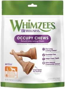 WHIMZEES Antler Dental Dog Treats, Value Bag, Large (18-27kg Dogs), Natural Daily Dental Chews (Pack of 6)