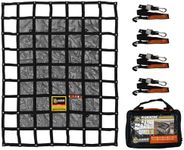 GLADIATOR CARGO NETS - Heavy Duty Cargo Net - Truck Accessory - Cargo Carrier - Truck Organizer - Small (SGN-100) 4.75' x 6' ft.