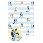 Danilo Promotions LTD BLW01 Bluey Wrapping Paper, Bluey Gift Wrapping, 2 Sheets 2 Tags Bluey