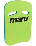 Maru Swimming Kickboard Swim Aid, Pool Float for Adults and Kids, Swim Sports Training Equipment, Improve Body Position and Balance in the Water (Lime/Blue, One Size)