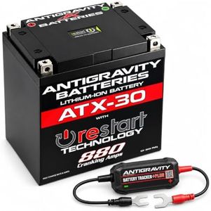 Antigravity Batteries ATX30-HD 12V Motorcycle Battery, 970 Cranking Amps, YTX30L-BS Replacement, with BTR-3 Bluetooth Battery Tracker Bundle
