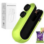 TEKCOOL Portable Mini Sealing Machine, Handheld Packet Sealer for Food, Snacks, Chips, Fresh Storage, Plastic Bags Sealing Machine, 1 YEAR Warranty (Green):