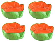 YUVAGREEN Premium Grow Bags for Terrace Gardening Spinach & Greens | Round Shaped Green Colour Grow Bag | Suitable for Terrace Gardening| Kitchen Gardening & Balcony -18x9 INCH (Pack of 4)