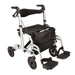 Hybrid Duo 2 in 1 Rollator Wheeled Walker Walking Frame/Folding Transfer Wheelchair