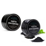 2-Pack Teeth Whitening Charcoal Powder, Activated Charcoal Tooth Cleaning Powder, Natural Toothpaste Alternative, Oral Care Sets Natural Coconut, Organic and Chemical Free (60G)