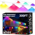Sunwuko Permanent Outdoor Lights, 300ft Smart Eave Lights with RGB LED Light, IP67 Waterproof, App Control, DIY RGB Light for House Halloween Decorations