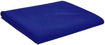 British Home Bedding - Plain Polycotton Percale Flat Bed Sheets - Premium Deluxe Hotel Quality (Royal Blue, King)