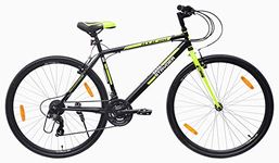 Cyclo India TATA Stryder HYB-100 21 Speed Unisex EF Shifter Nylon Tyre Road Bike/Cycle (700x35cm, 19 Inch Frame, Black Green)