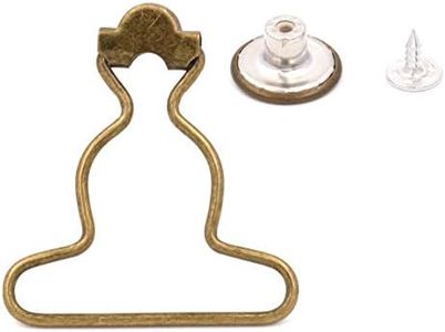 Amanaote 1.5" Inside Bottom Width Bronze Dungaree Fastener Overall Clip Suspender Buckle with Screw Button Pack of 6 Sets