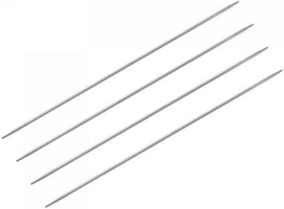 uxcell 2 Pairs Knitting Needle Set, 2.6mm Diameter 9.84 Inches Length Stainless Steel Double Pointed Sweater Needles for Handmade Projects DIY Knitting