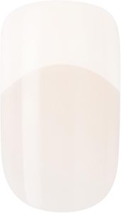 KISS Salon Acrylic French Nude Fake Nails, Cashmere, Medium, 28 Count