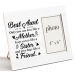 Zauly Best Aunt Gift Wood Picture Frame, Auntie Gifts From Niece, Aunt Gifts for Birthday Christmas Mother's Day, Best Aunt Picture Frames, 4 x 6 Inch Photo