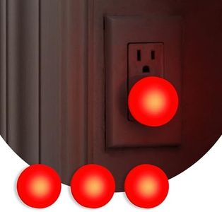 Loftie Night Lights Plug into Wall - 0.5W Plug in Night Light - Red Glow, Wall Light Sensing Dusk to Dawn - 2000K, UL Certified - Nightlight for Bathroom, Hallway, Bedroom Decor, Kitchen, 3-Pack