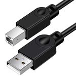 10m USB Printer Cable, USB 2.0 A-Male to B-Male Cable USB Type B Lead Scanner Cord for Printers like Canon, Epson, HP DeskJet/Envy, Lexmark, Dell, DAC, Samsung & Other USB B devices, etc (10 Meters)