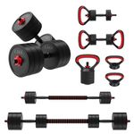 JOROTO 30KG 4-in-1 Dumbbell Set, Adjustable Kettlebell Weights with Connector (1.25/2.5/5/10KG) for Men & Women, Push Up Stand & Ab Roller - Home Gym Workout