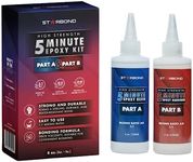 Starbond 5 Minute Epoxy Adhesive - Super Tough and Durable - 1900 lb Lap Shear Strength, 1:1 Ratio Instant Mix — Fast Set, Quick Cure, Compatible with Wood, Metal, Glass, Ceramic, Fabric, 8 oz