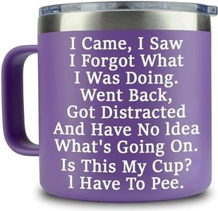 KIKUHE Funny Senior Citizens I Came I Saw I Forgot What I Was Doing Mug - Funny Sarcastic gifts for Old People Elderly Mom Grandma For Mothers Day Gifts, Birthday Gift 14oz Purple Mug